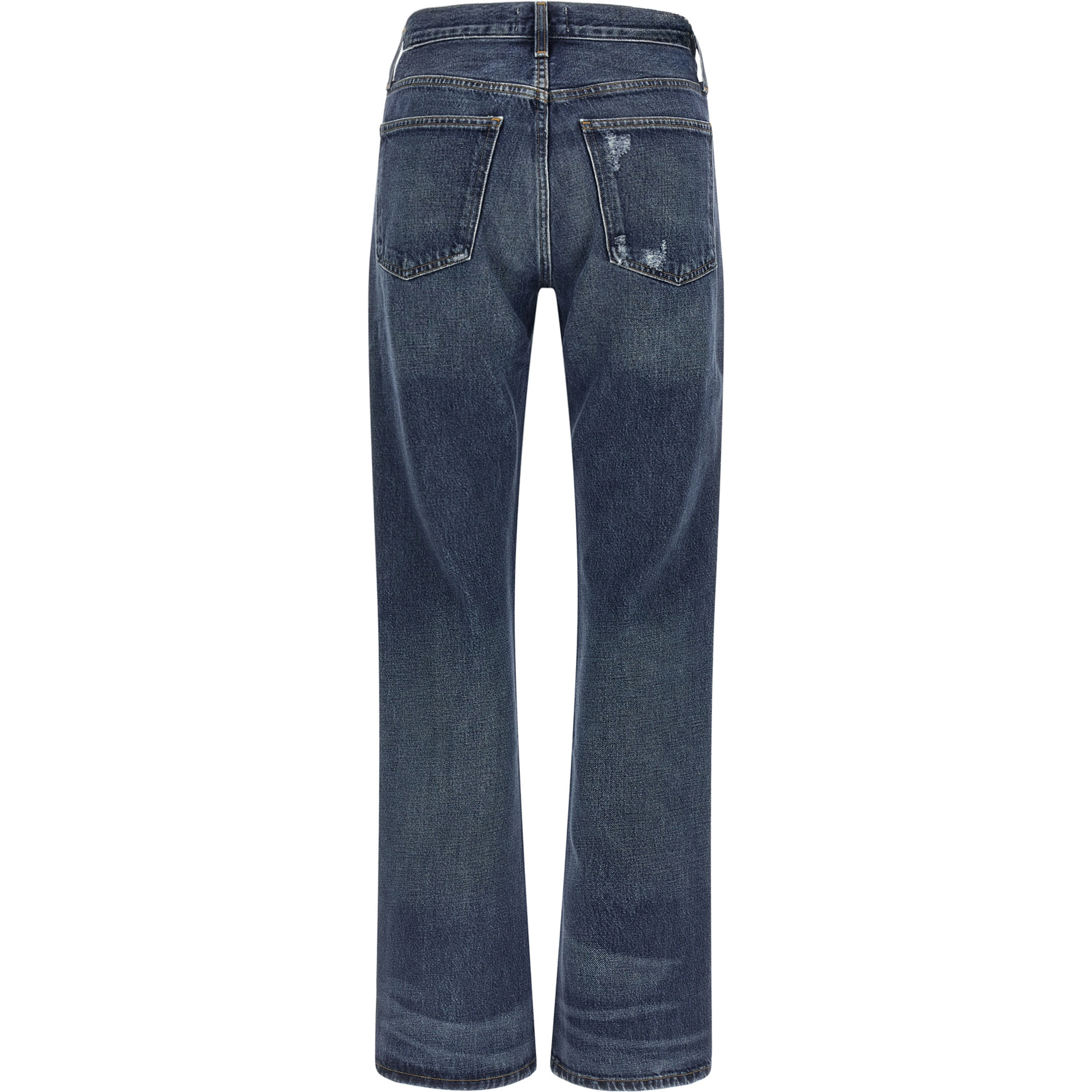 Blue Cotton Bootcut Jeans