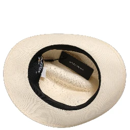 Men White Paper Straw Fedora Panama Capello Hat
