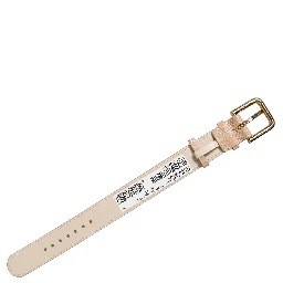 Beige Textured Leather Gold Buckle Belt Strap Bracelet