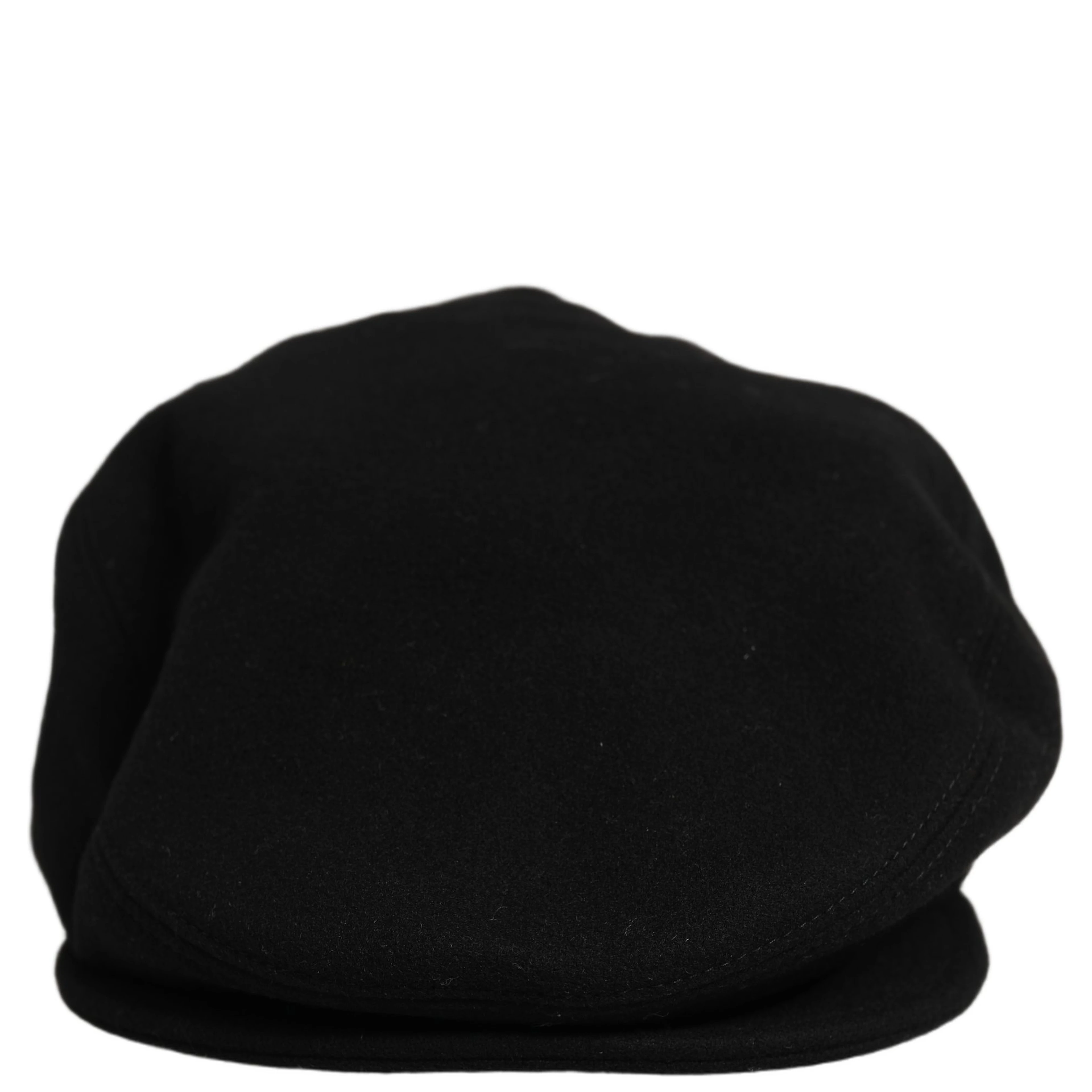 Men Black Wool Blend Flat Cloth Newsboy Cap Hat