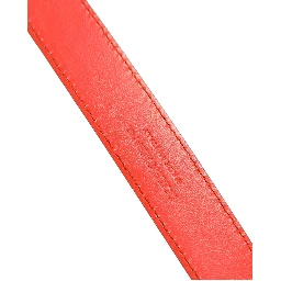 Red Leather Silver Metal Buckle Cintura Belt