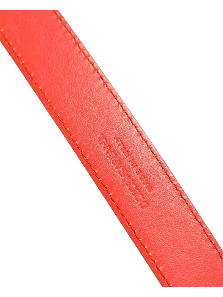 Red Leather Silver Metal Buckle Cintura Belt alternative