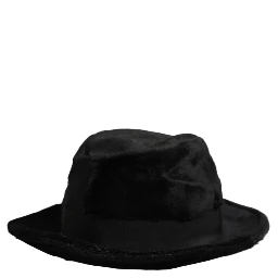 Men Black Classic Wide Brim Fedora Capello Hat