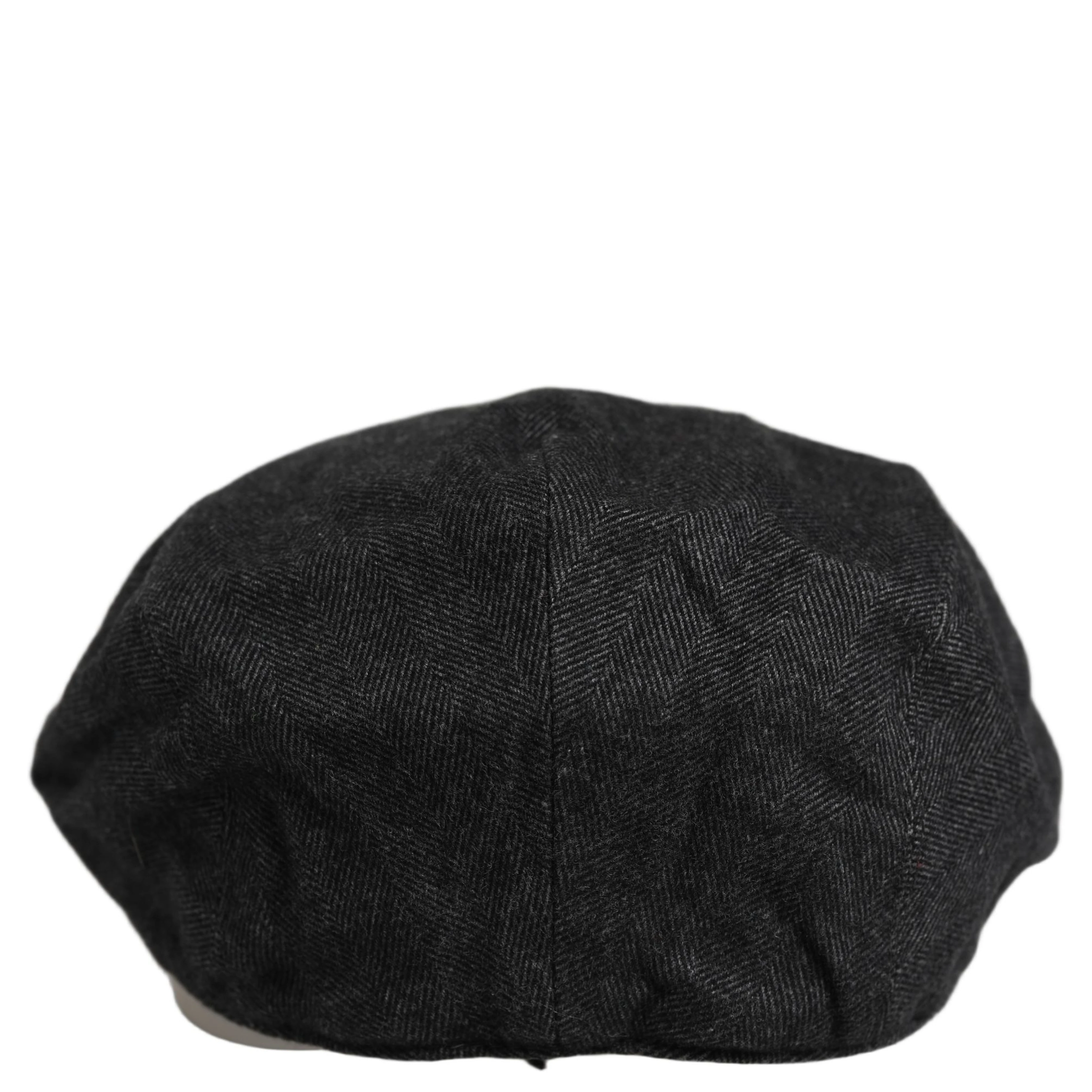 Men Black Cotton Flat Cloth Newsboy Cap Hat