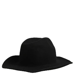 Men Black Classic Wide Brim Fedora Capello Hat