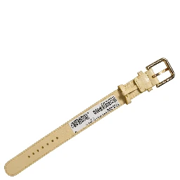 Beige Embossed Leather Gold Buckle Belt Strap Bracelet