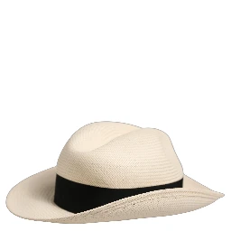 Men White Paper Straw Fedora Panama Capello Hat