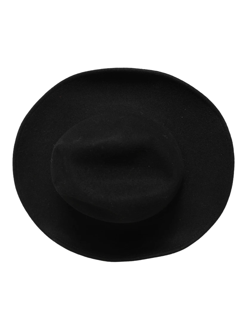 Men Black Classic Wide Brim Fedora Capello Hat