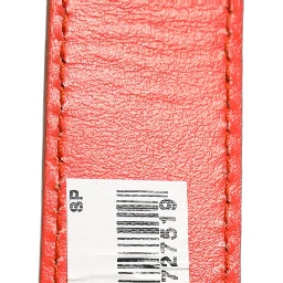 Red Leather Silver Metal Buckle Cintura Belt