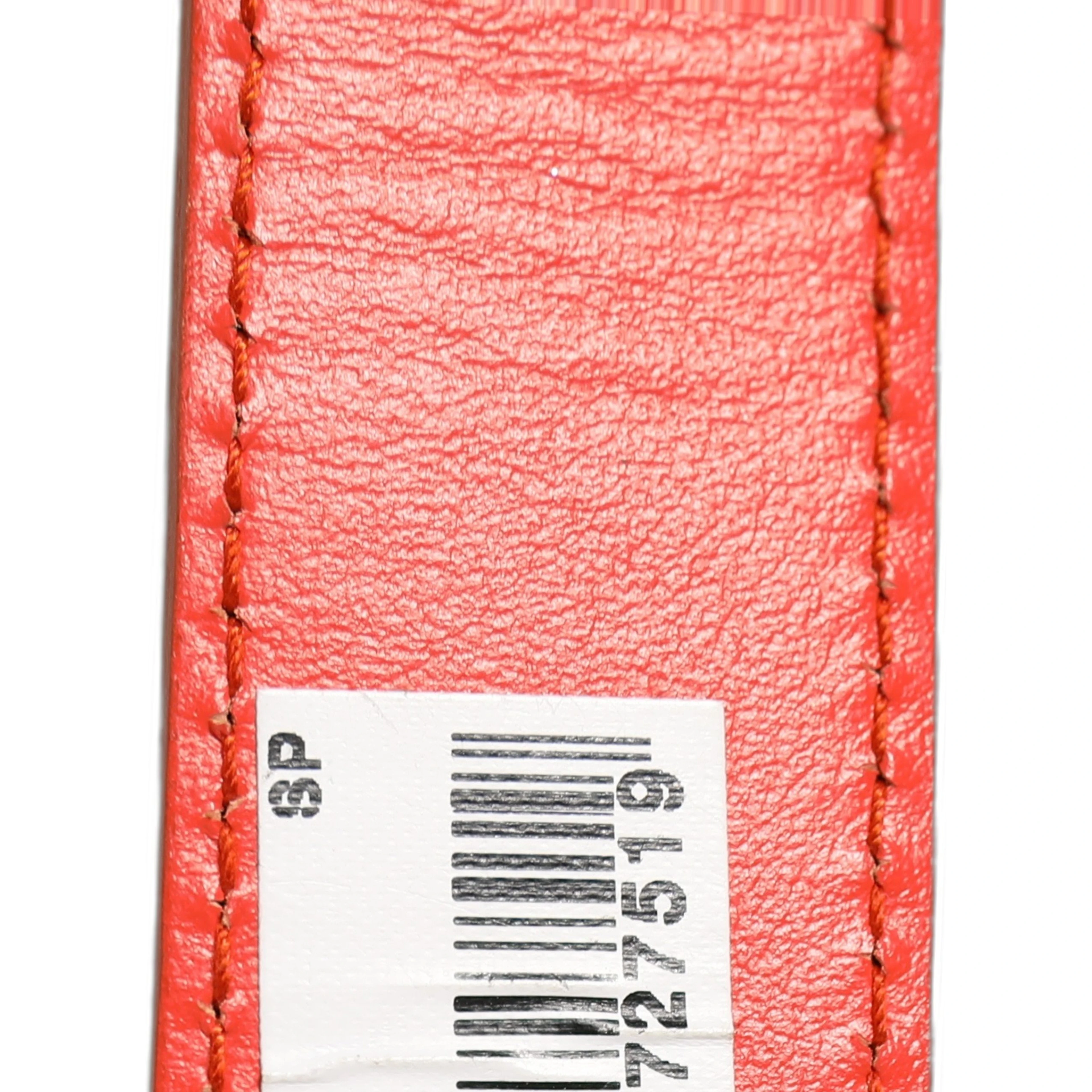 Red Leather Silver Metal Buckle Cintura Belt