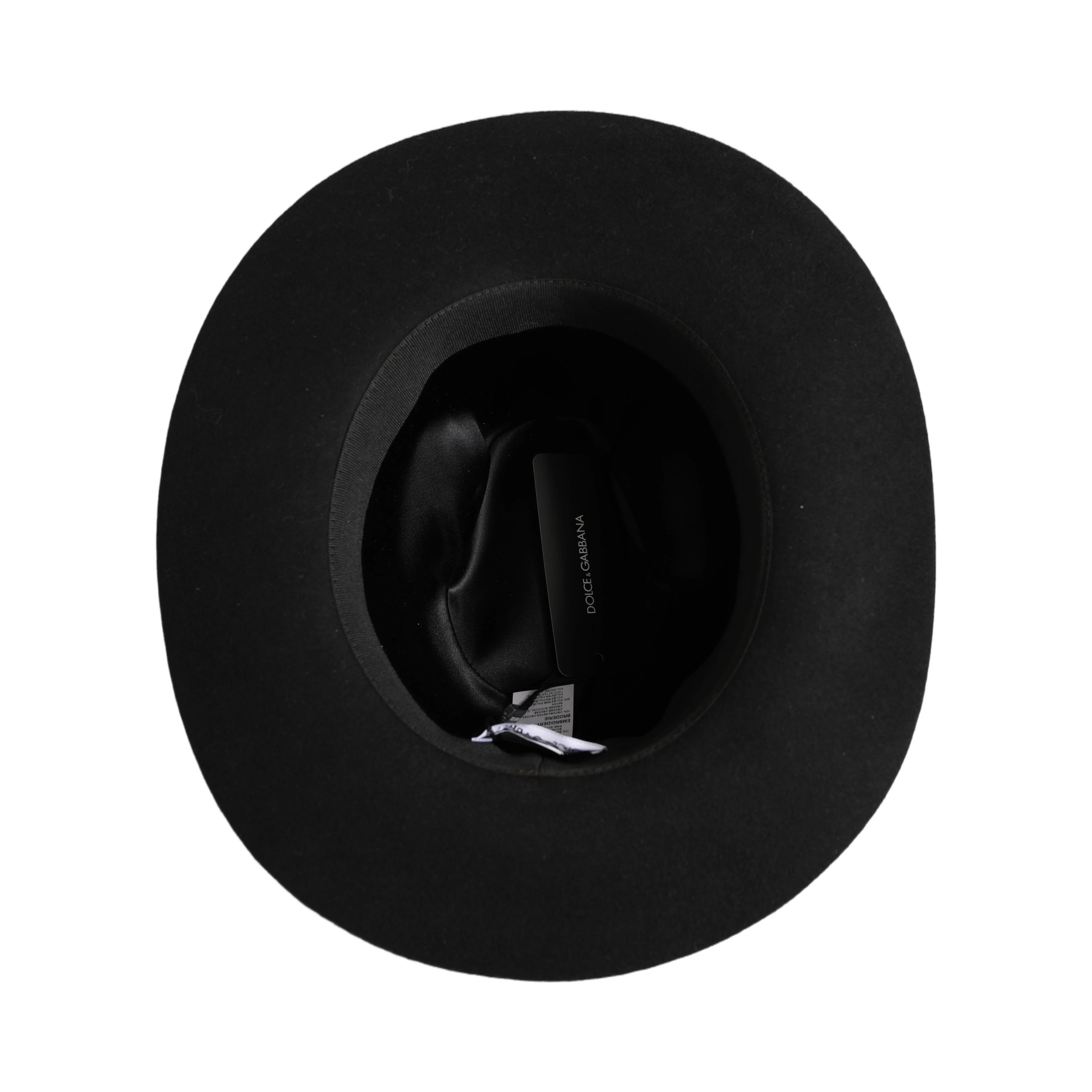 Men Black Classic Wide Brim Fedora Capello Hat