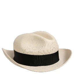 Men White Paper Straw Fedora Panama Capello Hat