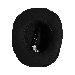 Men Black Classic Wide Brim Fedora Capello Hat