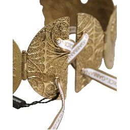 Gold Tone Brass Coin Metal Waist Cintura Belt
