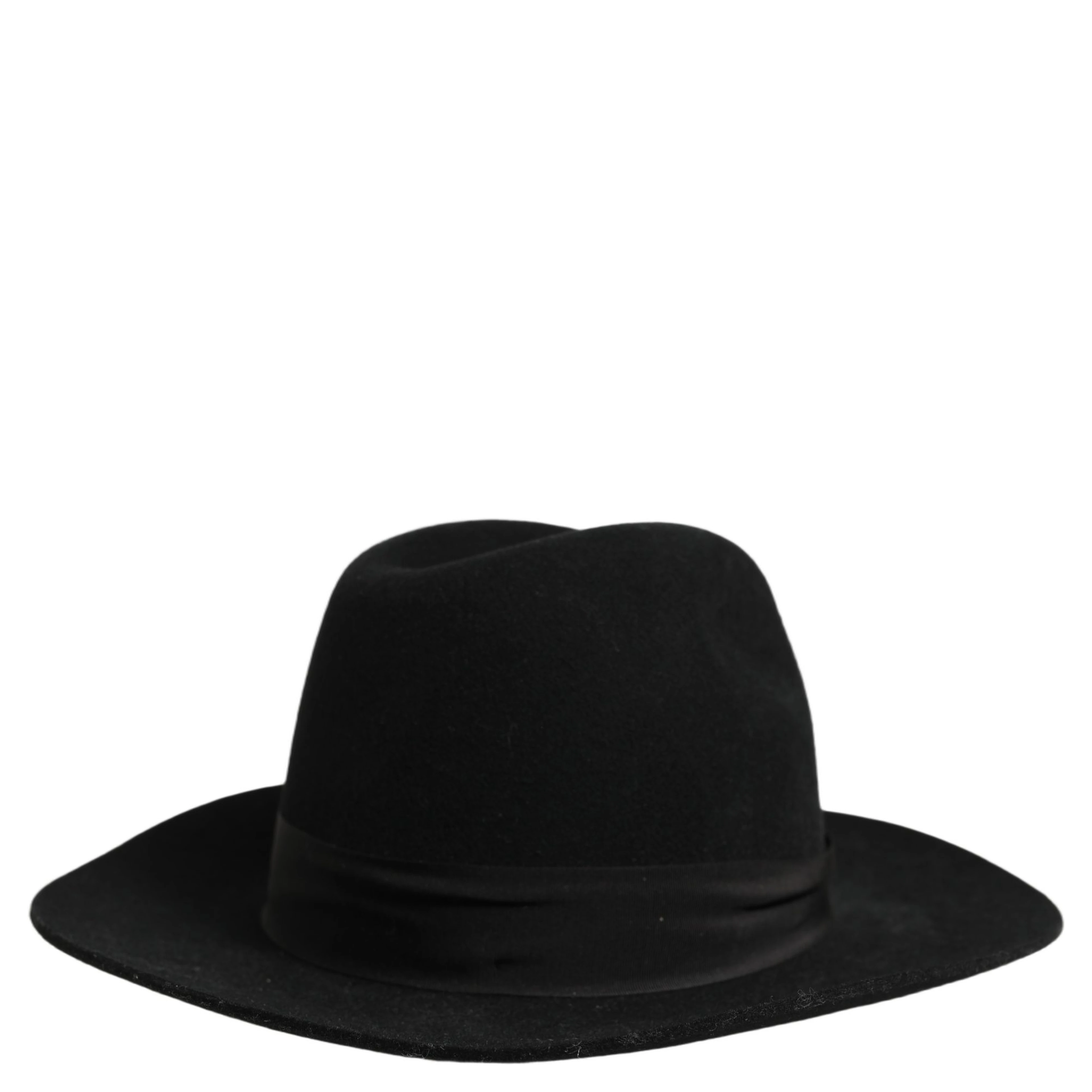 Men Black Classic Wide Brim Fedora Capello Hat