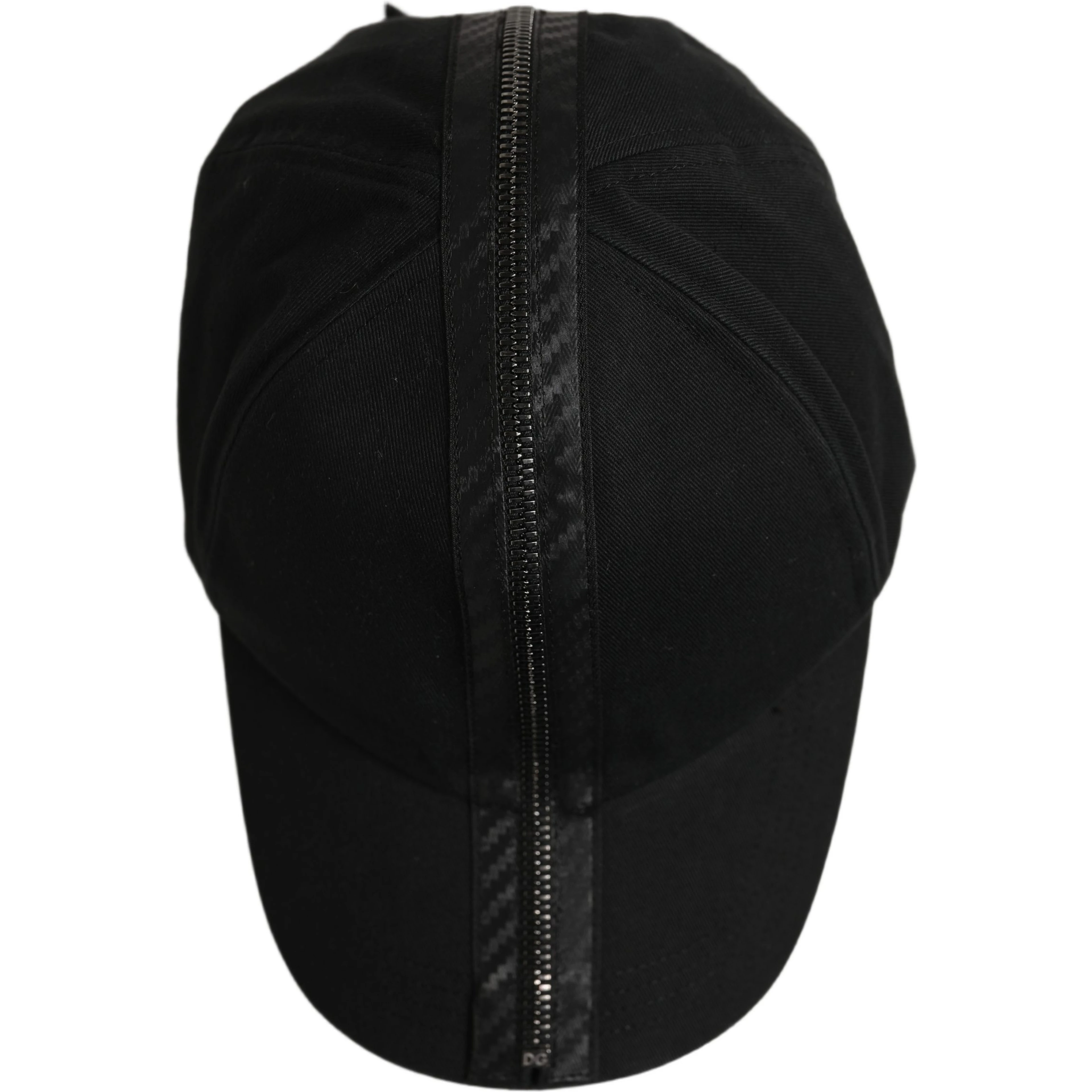 Men Black Cotton Baseball Cap 6 Panels Hat