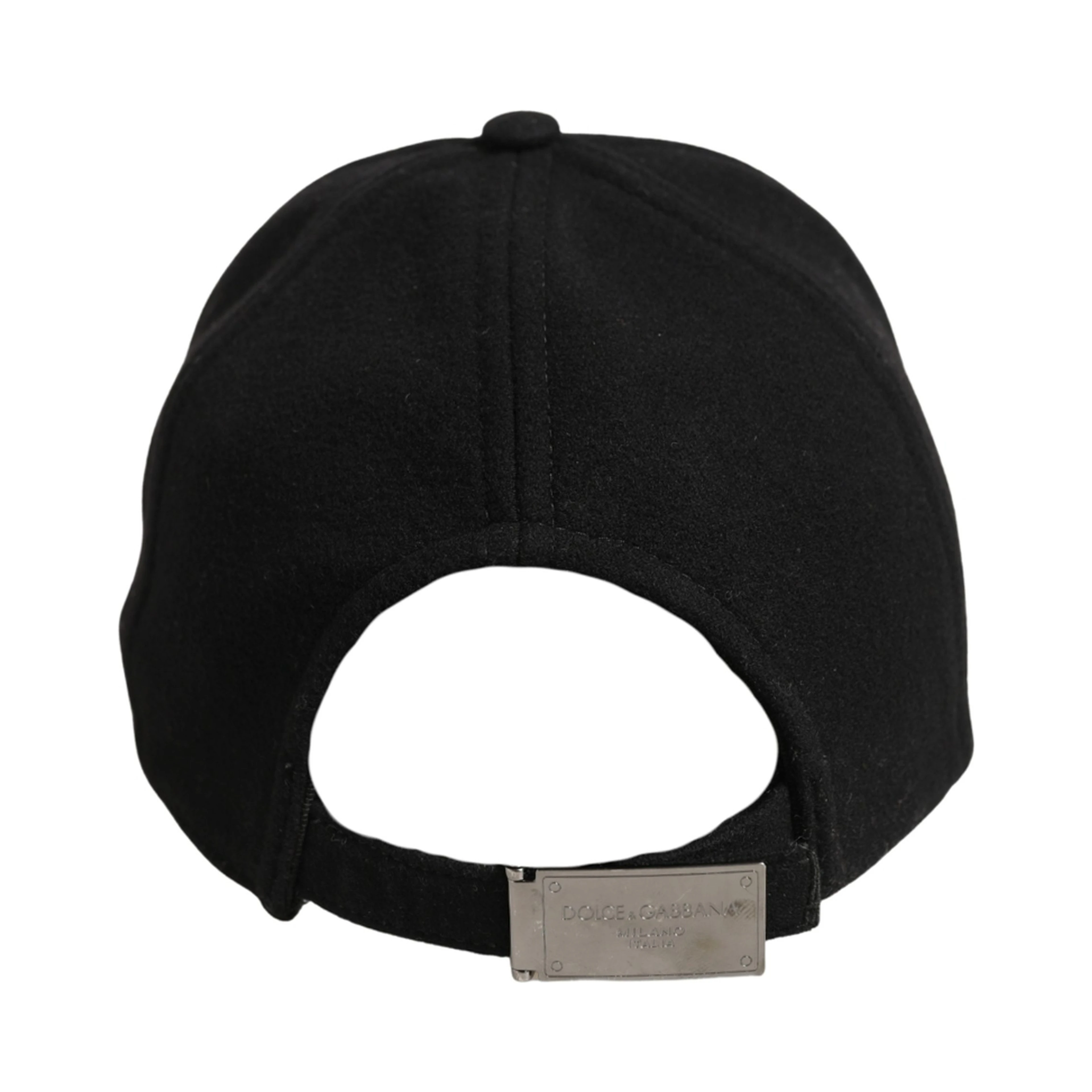 Men Black Wool Baseball Cap 6 Panels Hat