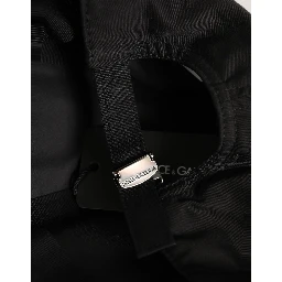Men Black Cotton Baseball Cap 6 Panels Hat