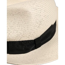 Men White Paper Straw Fedora Panama Capello Hat