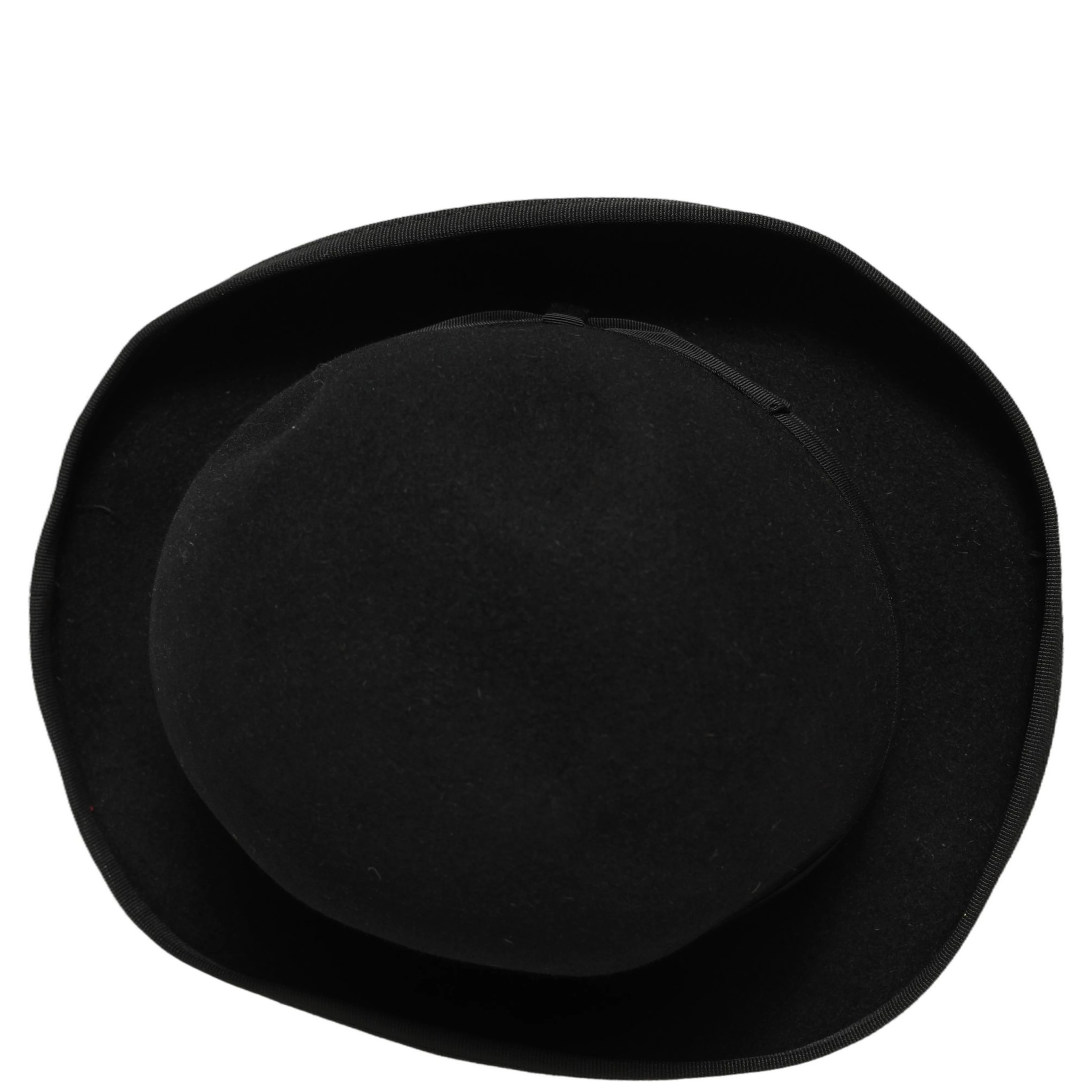 Men Black Rabbit Fur Felt Bowler Capello Hat