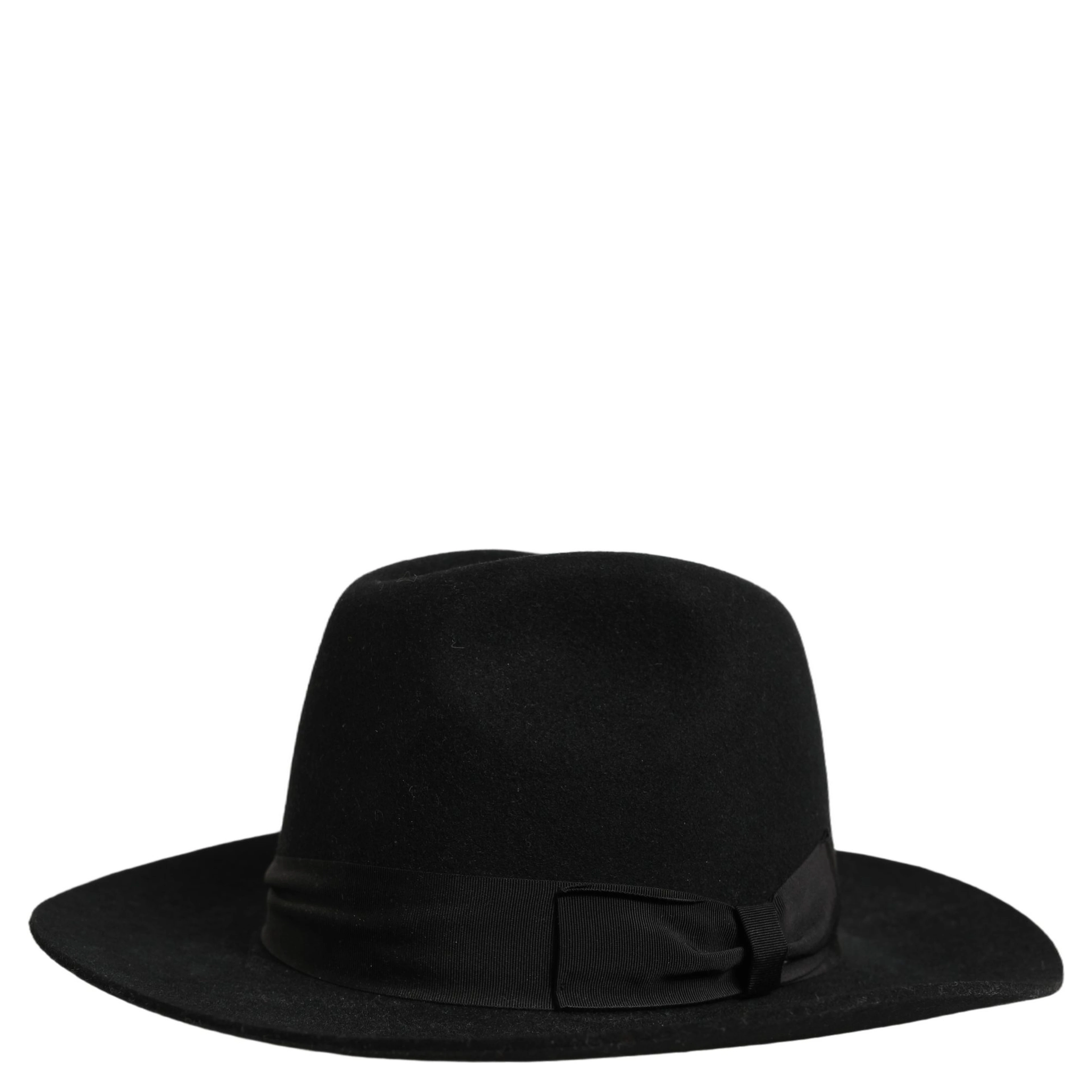 Men Black Classic Wide Brim Fedora Capello Hat
