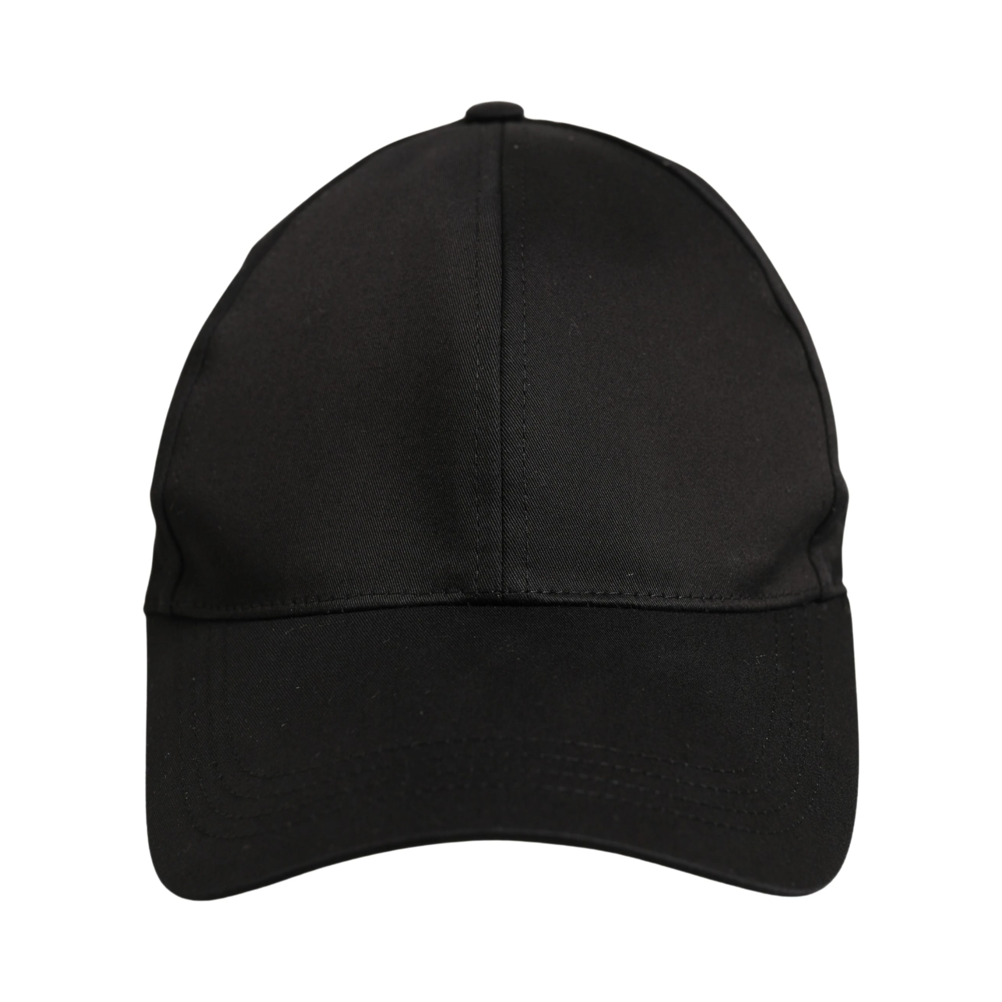 Men Black Cotton Baseball Cap 6 Panels Hat