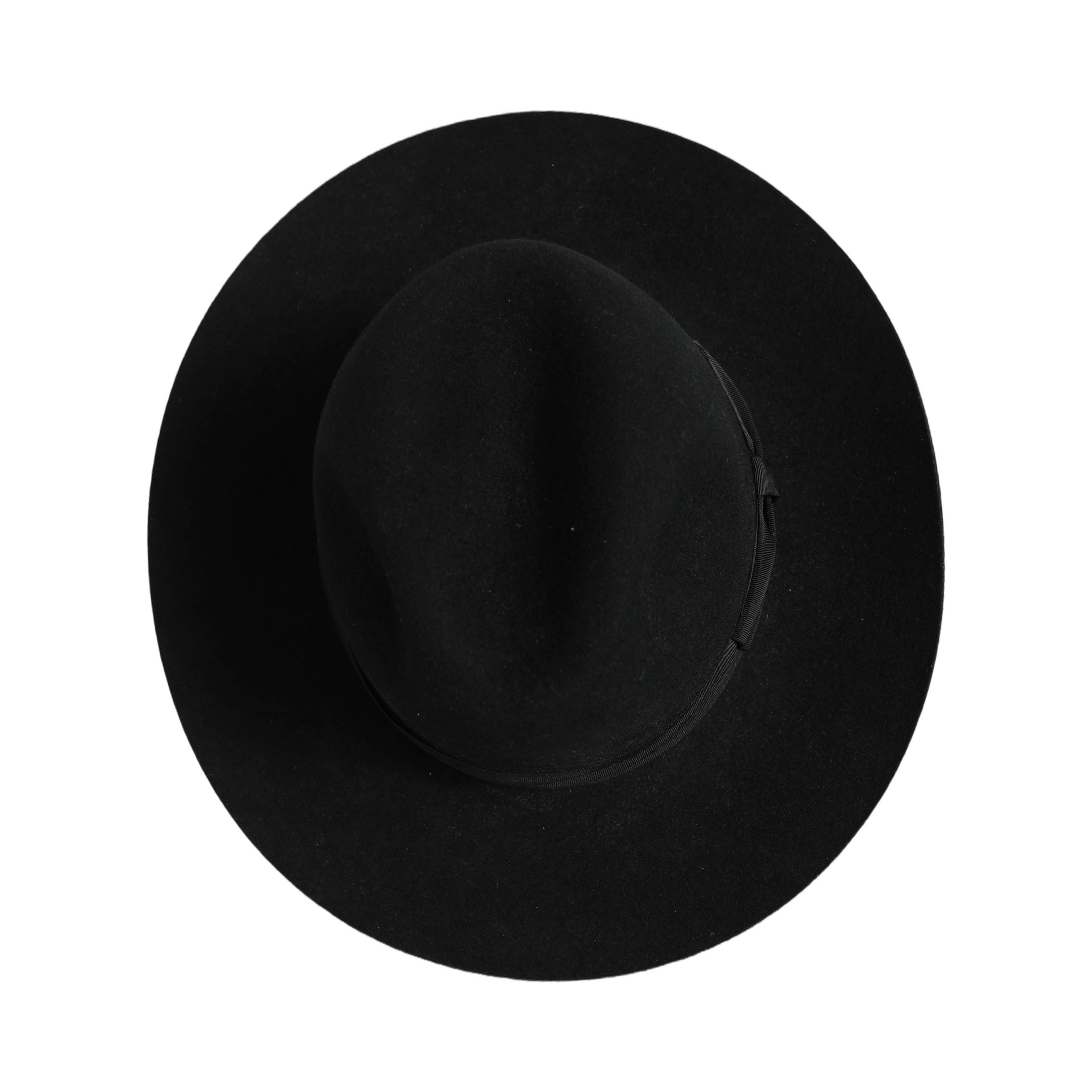 Men Black Classic Wide Brim Fedora Capello Hat