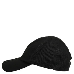 Men Black Cotton Baseball Cap 6 Panels Hat