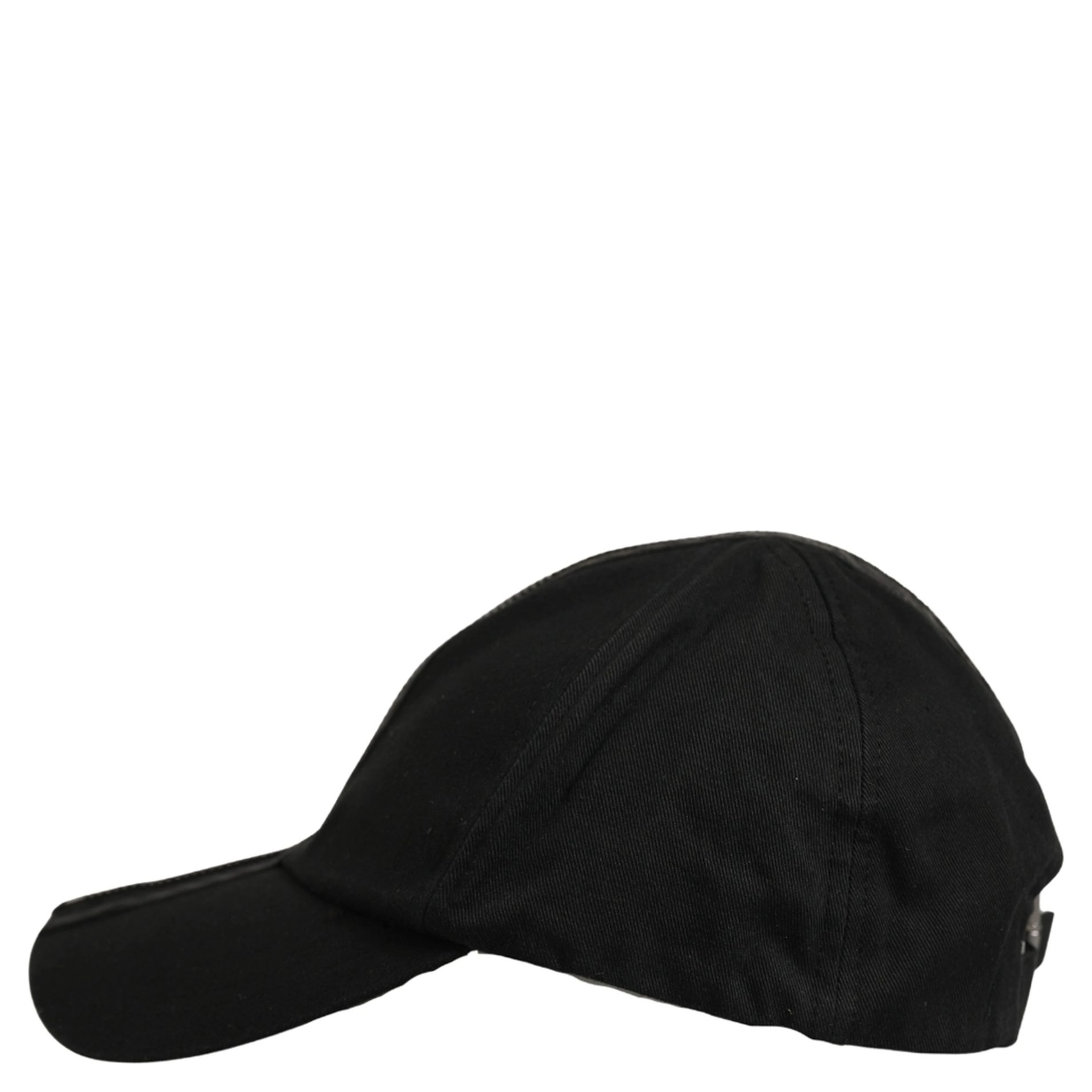 Men Black Cotton Baseball Cap 6 Panels Hat