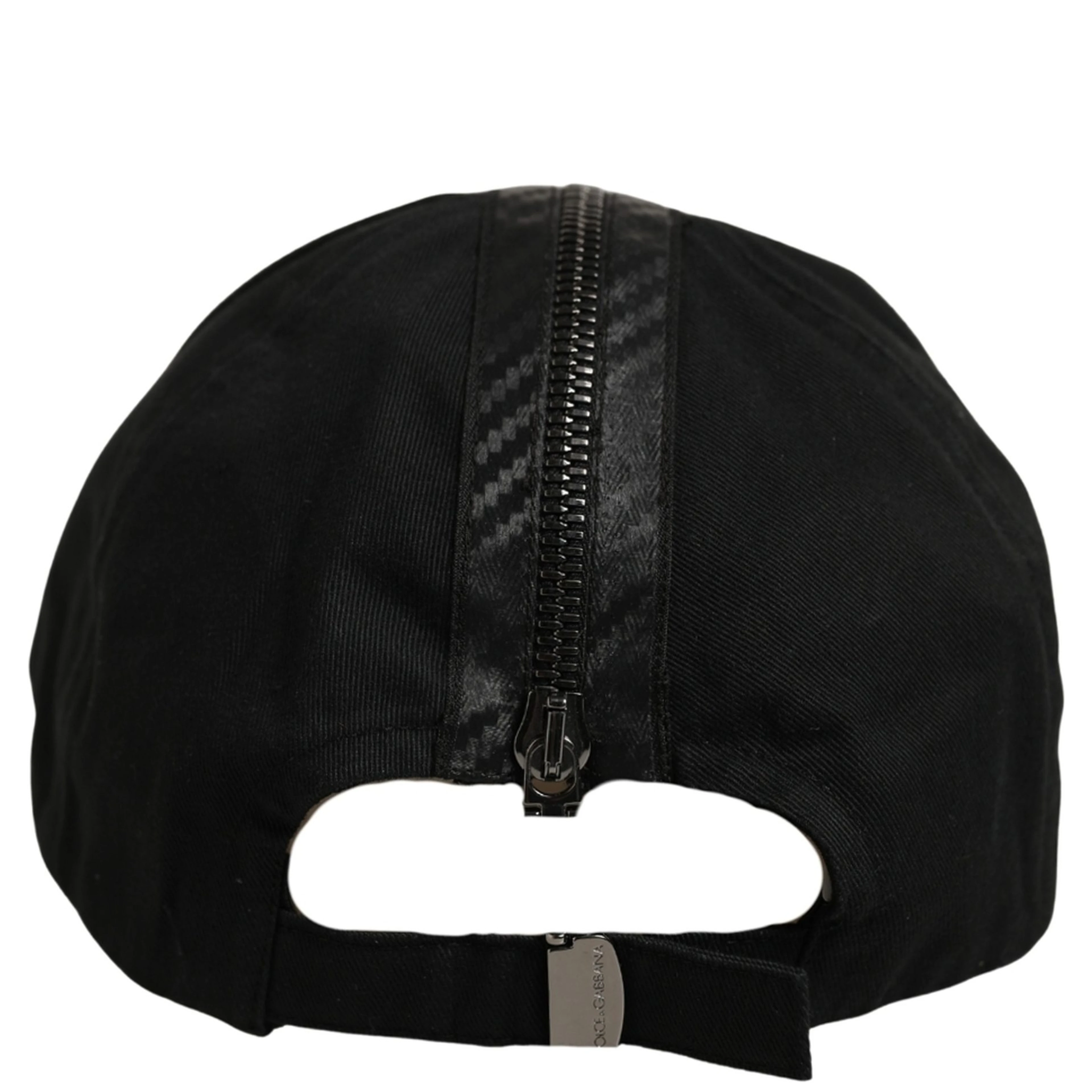 Men Black Cotton Baseball Cap 6 Panels Hat