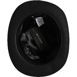 Men Black Rabbit Fur Felt Bowler Capello Hat