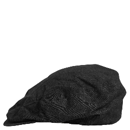 Men Black Cotton Flat Cloth Newsboy Cap Hat