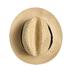 Men Beige Paper Straw Fedora Panama Capello Hat