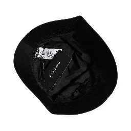 Men Black Nylon Wide Brim Bucket Capello Hat