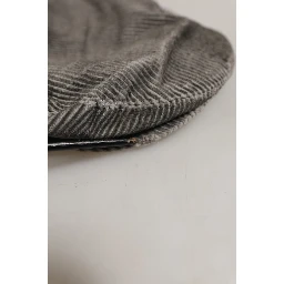 Men Grey Cotton Corduroy Cloth Newsboy Cap Hat