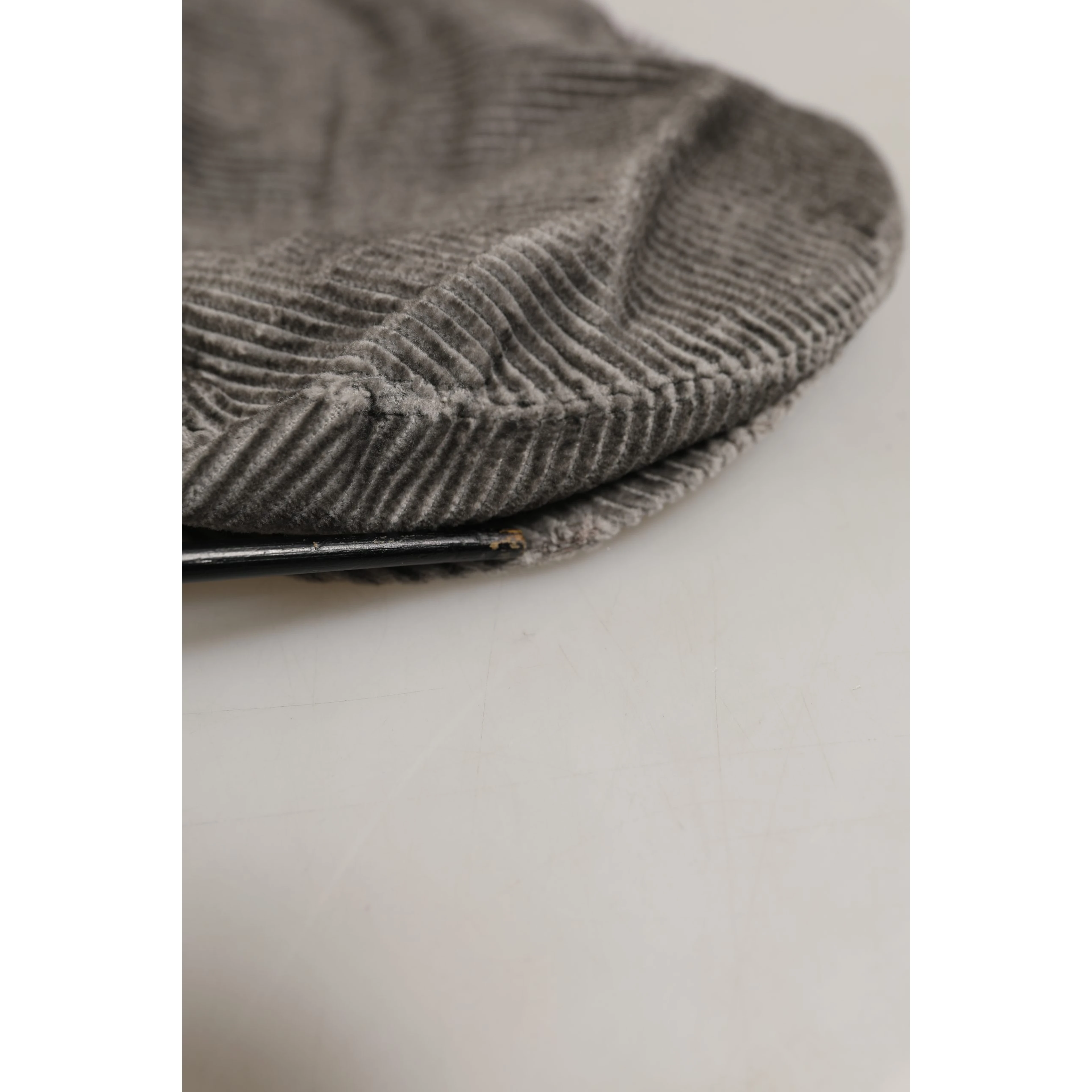 Men Grey Cotton Corduroy Cloth Newsboy Cap Hat