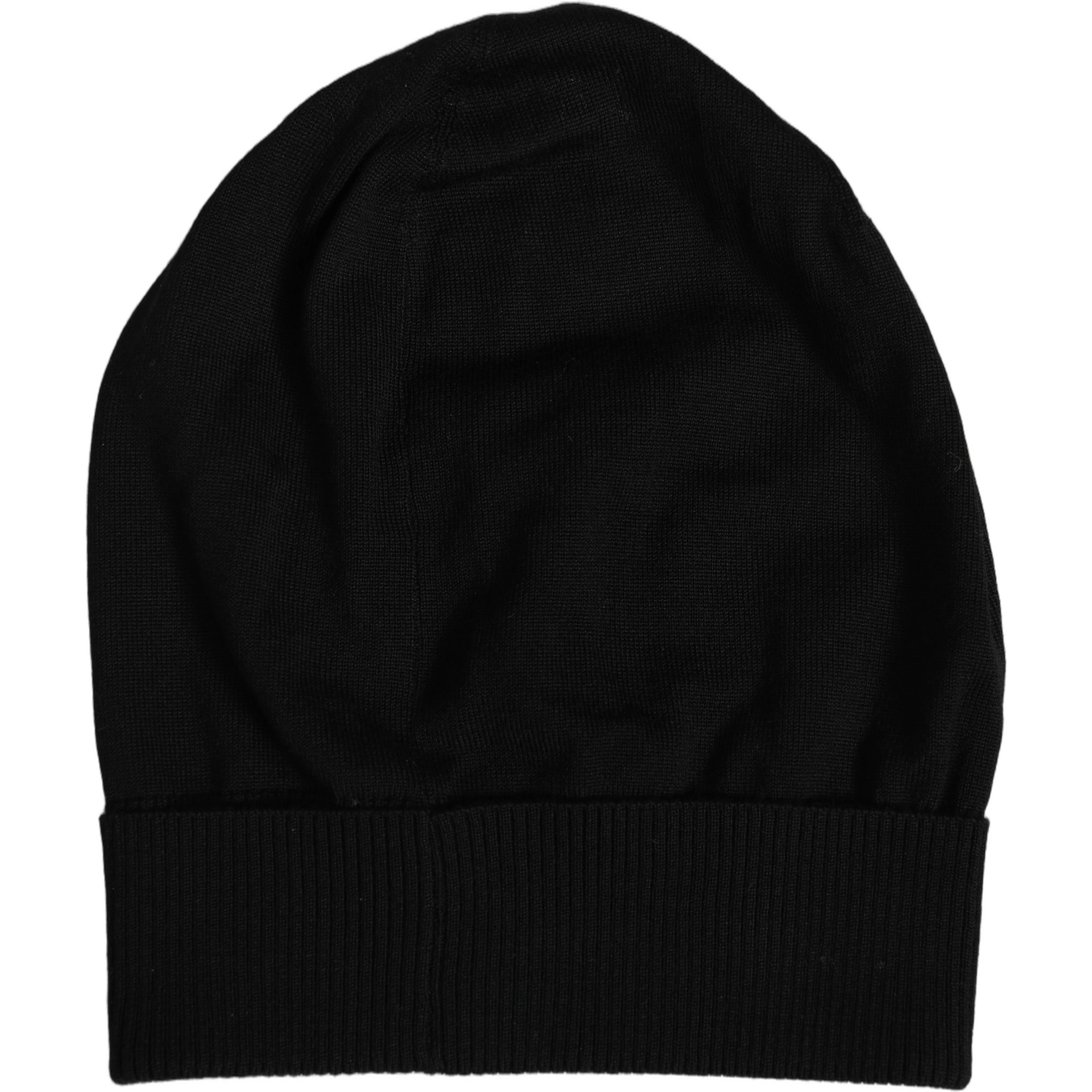 Men Black Wool Knitted Winter Beanie Capello One Hat