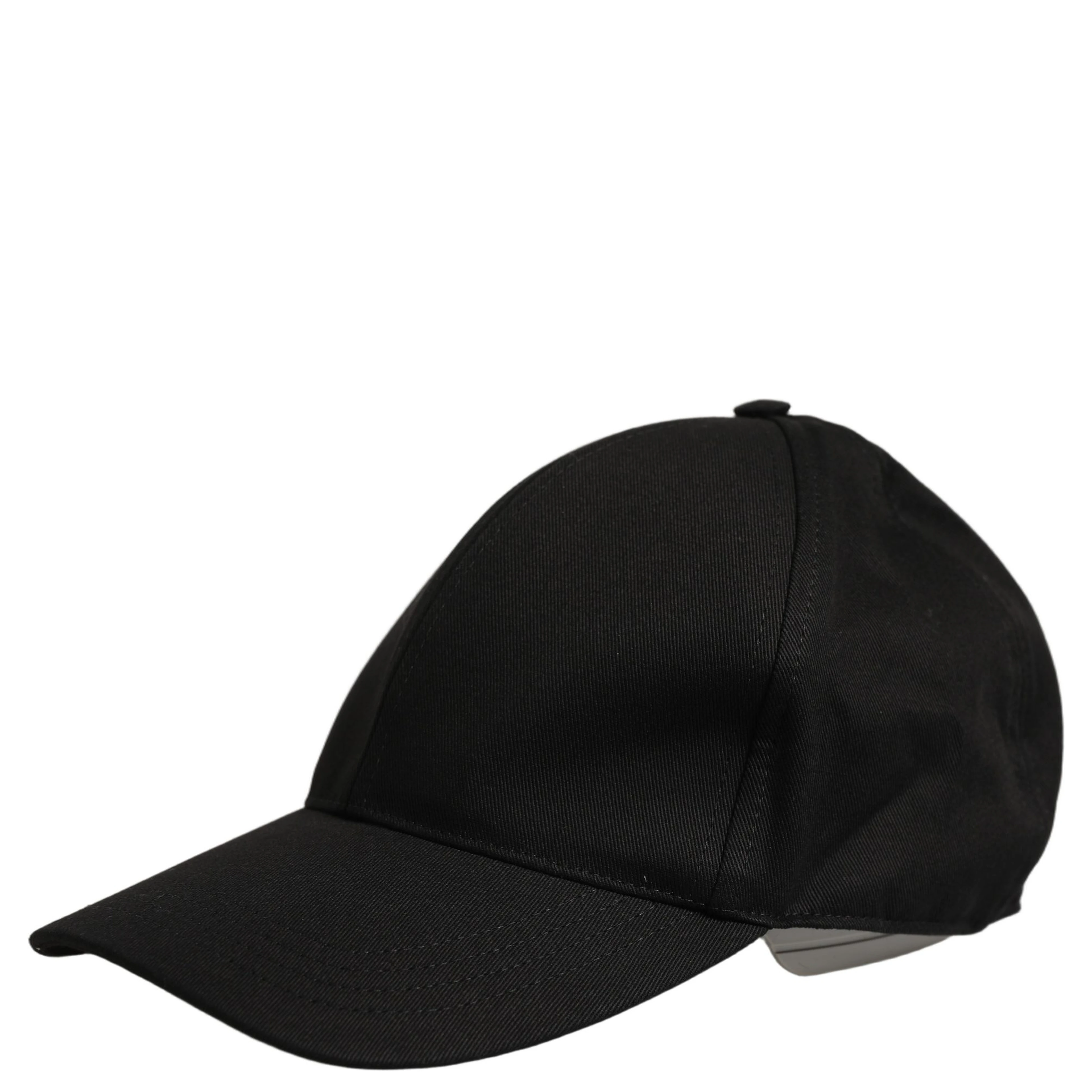 Men Black Cotton Baseball Capello 6 Panels Hat