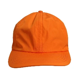 Men Orange Polyester Baseball Cap 6 Panels Hat