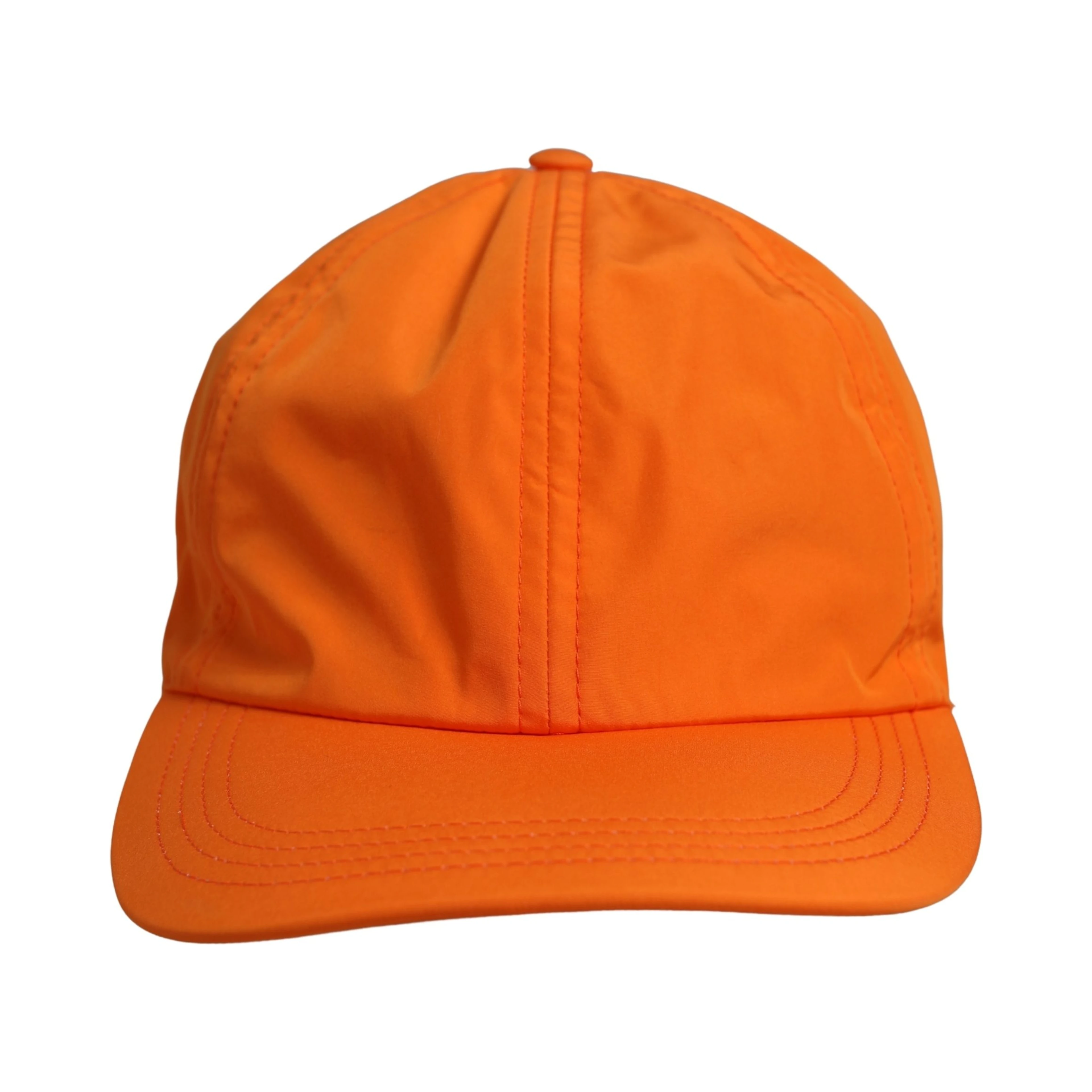 Men Orange Polyester Baseball Cap 6 Panels Hat