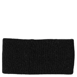 Men Black Cashmere Knitted Logo Head Band One Size