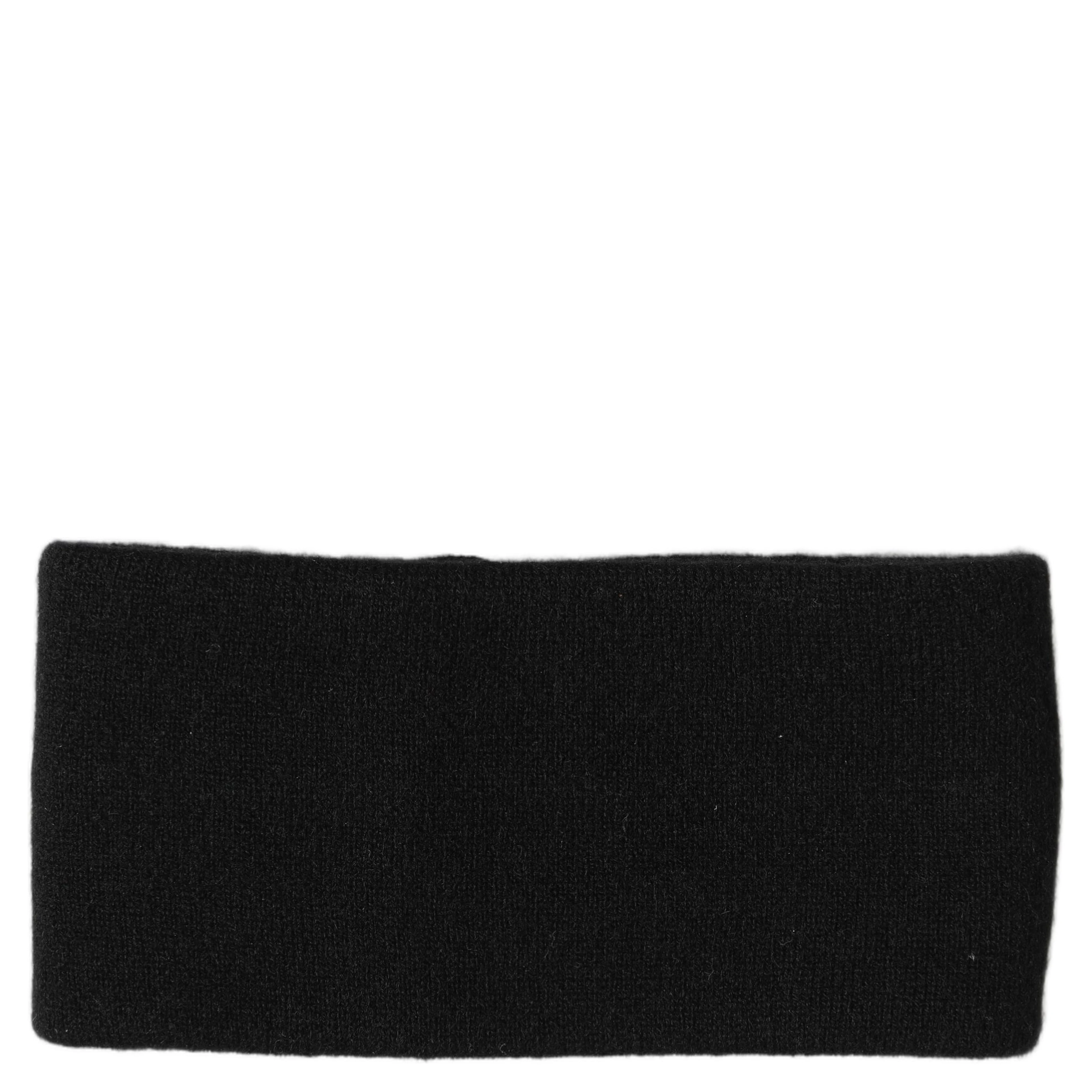 Men Black Cashmere Knitted Logo Head Band One Size