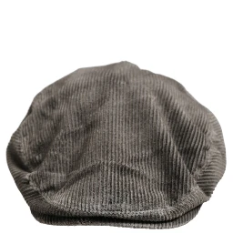 Men Grey Cotton Corduroy Cloth Newsboy Cap Hat