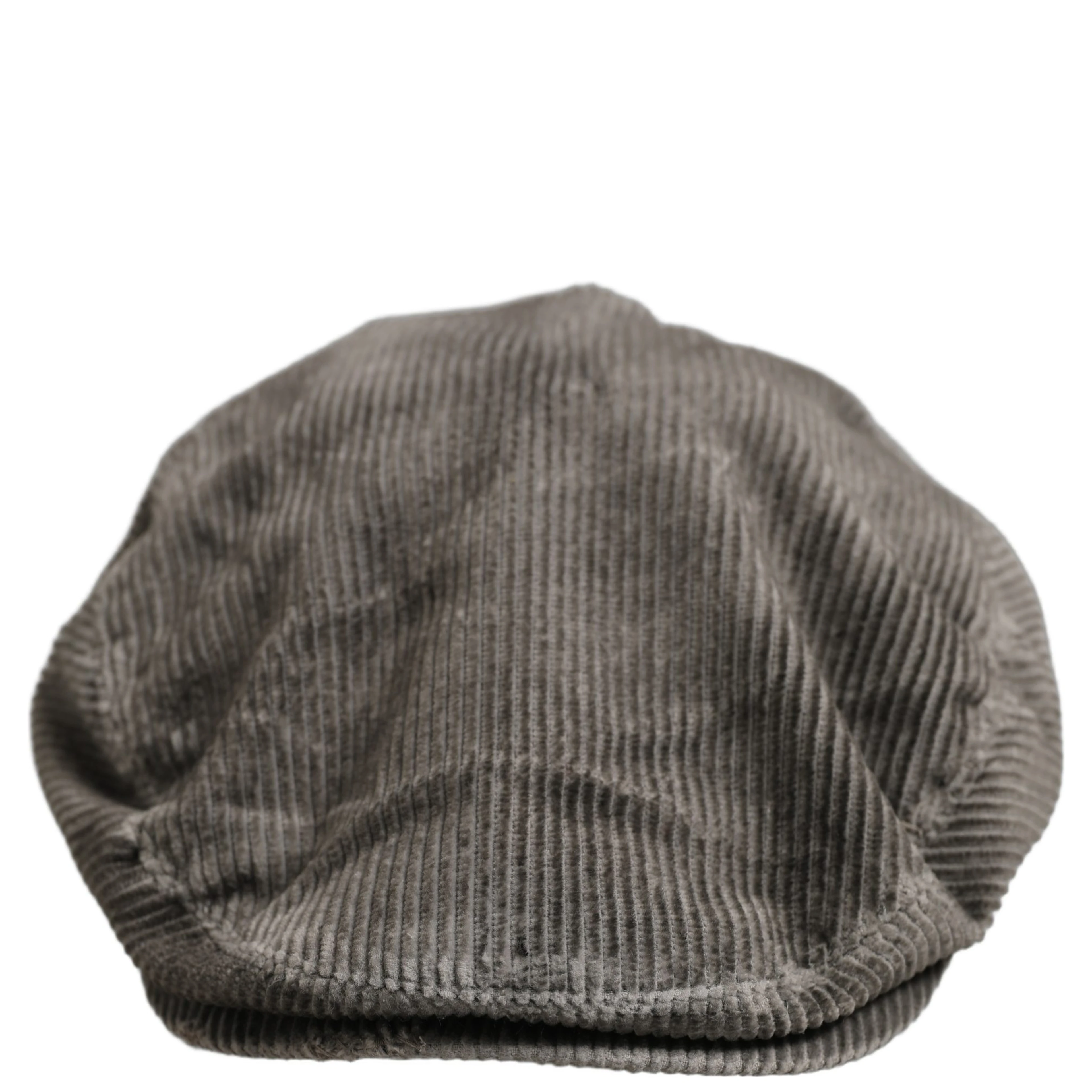 Men Grey Cotton Corduroy Cloth Newsboy Cap Hat