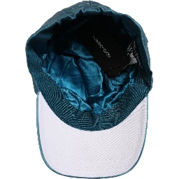 Men Teal Polyester Quilted Baseball Cap Hat