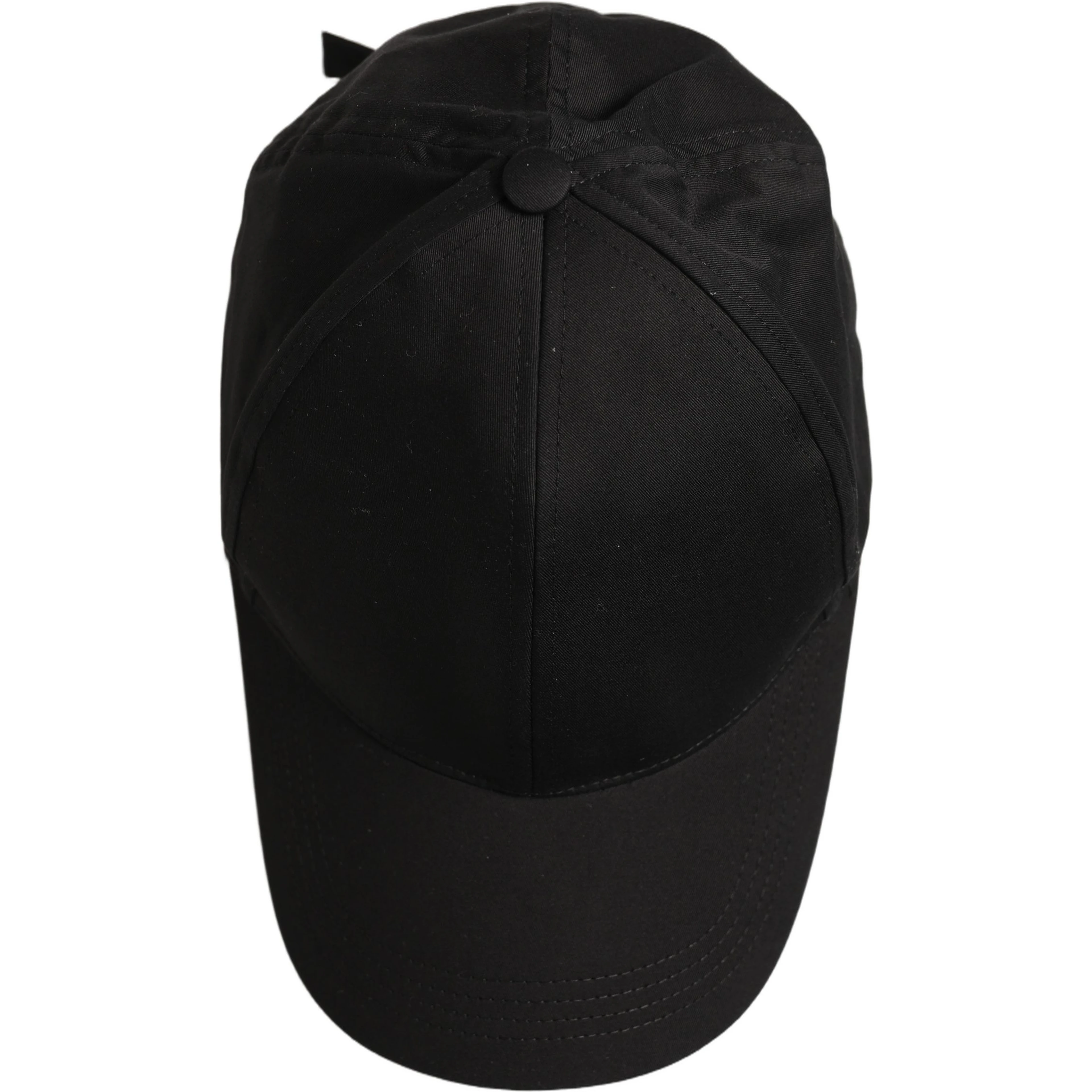 Men Black Cotton Baseball Cap 6 Panels Hat