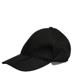 Men Black Cotton Baseball Capello 6 Panels Hat