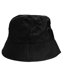 Men Black Nylon Wide Brim Bucket Capello Hat