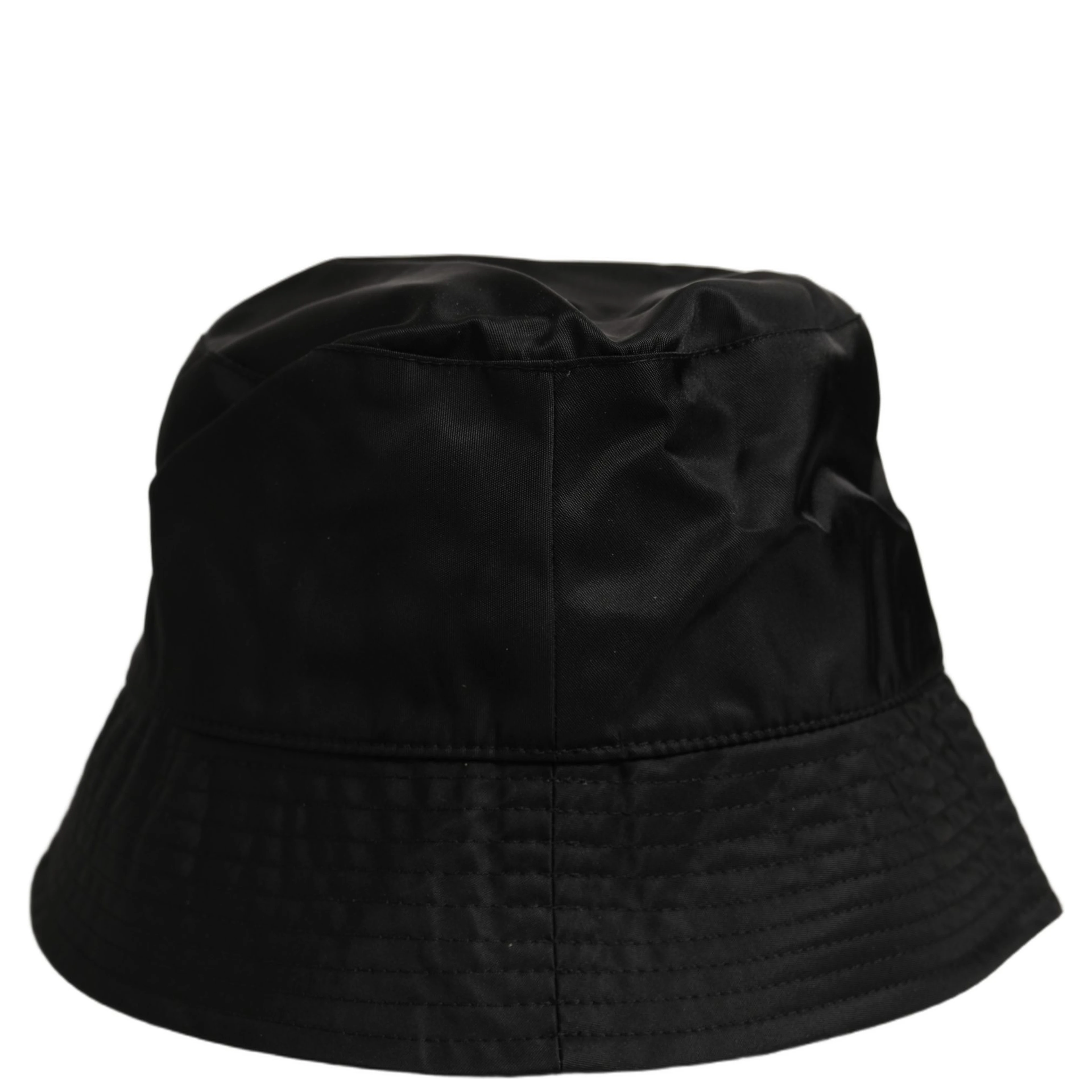 Men Black Nylon Wide Brim Bucket Capello Hat