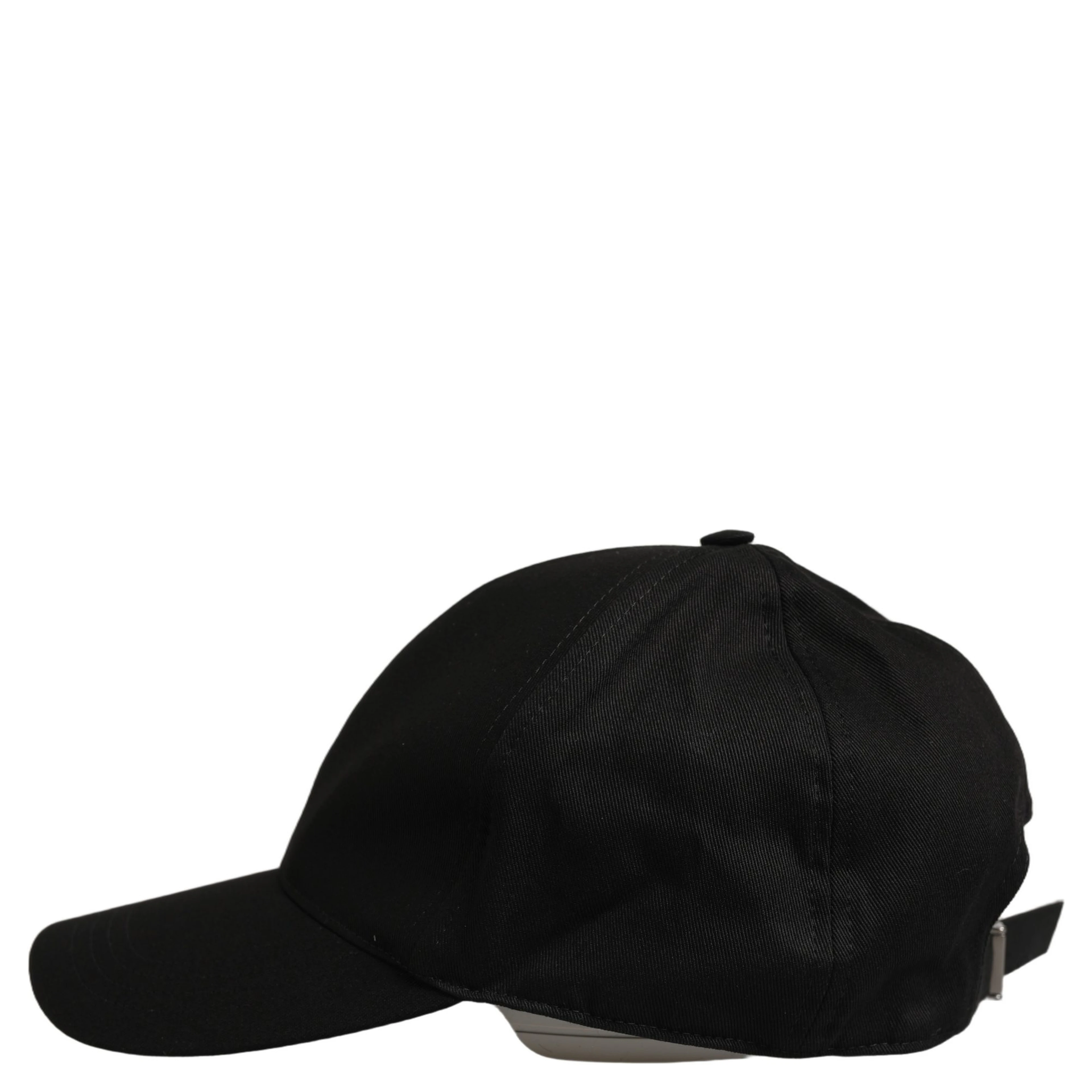 Men Black Cotton Baseball Capello 6 Panels Hat